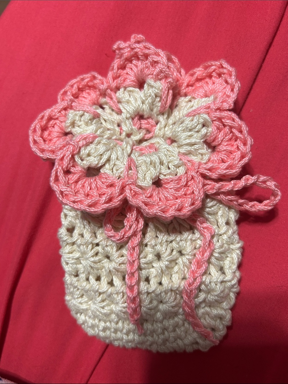 SOAP SAVER Bag in Pink and Cream